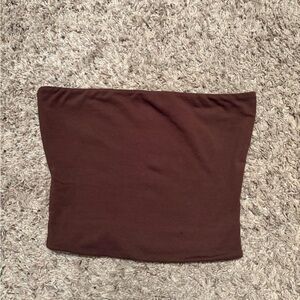 Windsor Strapless Tube Top in Deep Chocolate Brown